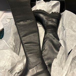 Jolie Coach Black Soft Leather Over Knee Boots